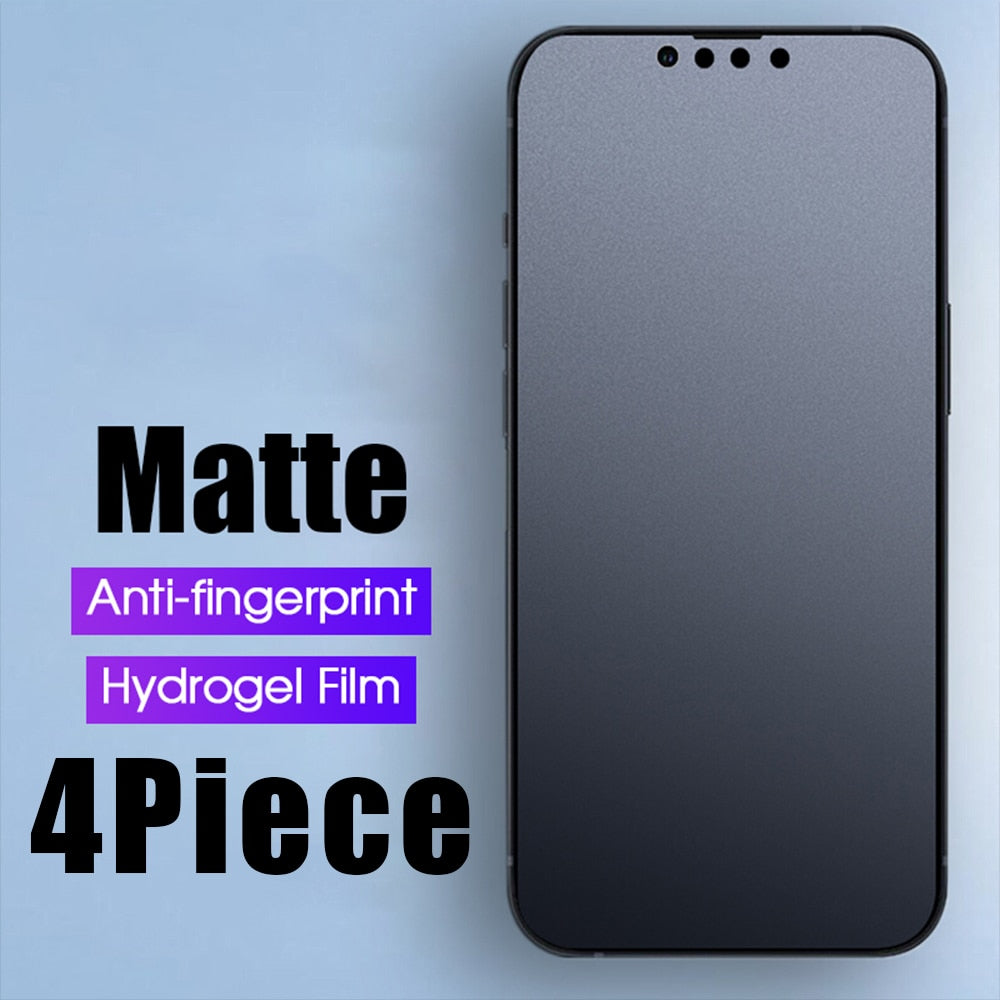 4Pcs Anti Fingerprint Matte Screen Protector For iPhone