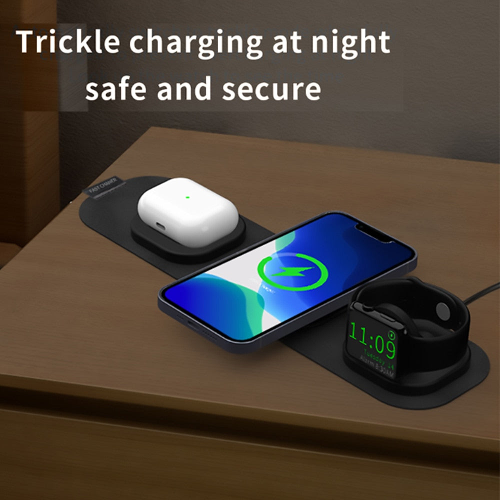 Portable 3 in 1 Travel Wireless Charger