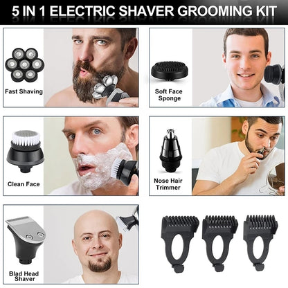 5 in 7D Floating Head Men's Electric Shaver