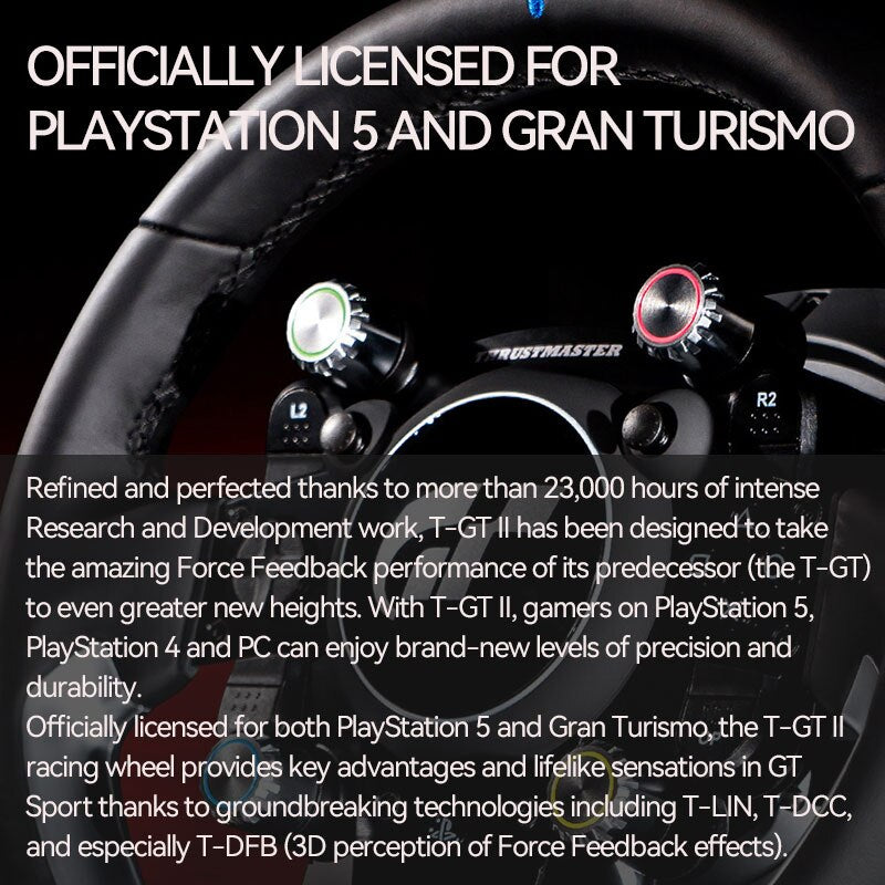 T-GT II Force Feedback racing wheel for PS5 PS4

PC