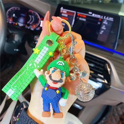 Mario Action Cute Keychain