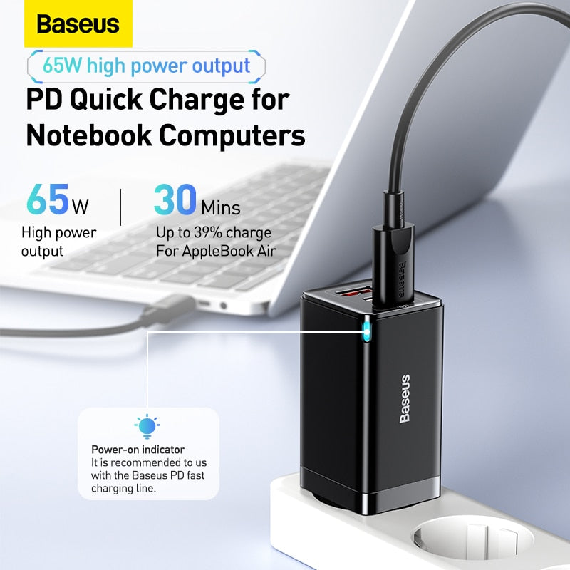 شاحن GaN 65W USB C