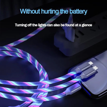 3 IN 1 type-C mobile phone fast charging luminous