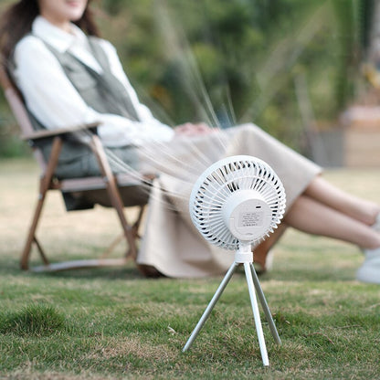 Triangular Fan Portable Foldable Outdoor Camping And Picnic Dual Purpose Small Electric Fan