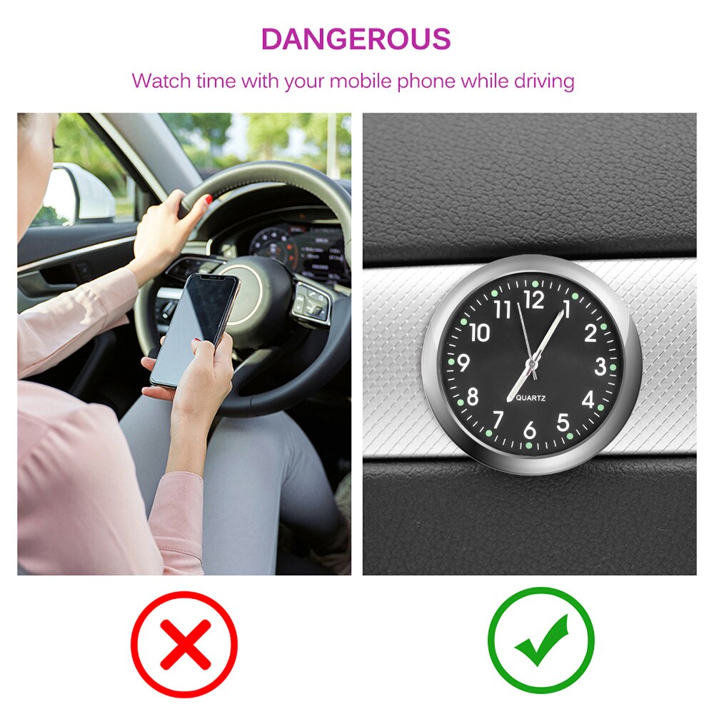 In-Car Mini Luminous Car Clock