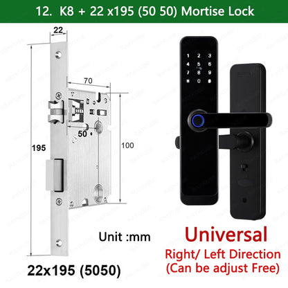 K8 Tuya Wifi Smart Door Lock