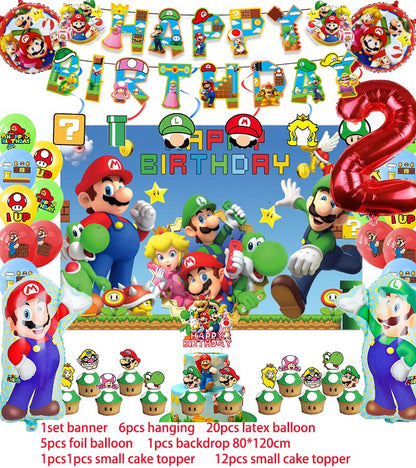 Super Mario Birthday Party Decoration