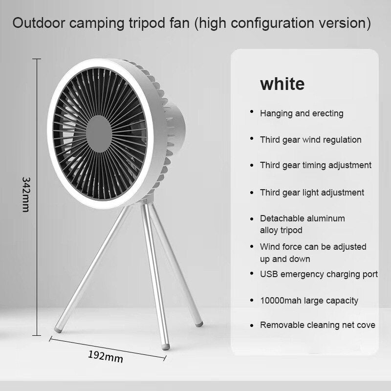 Triangular Fan Portable Foldable Outdoor Camping And Picnic Dual Purpose Small Electric Fan