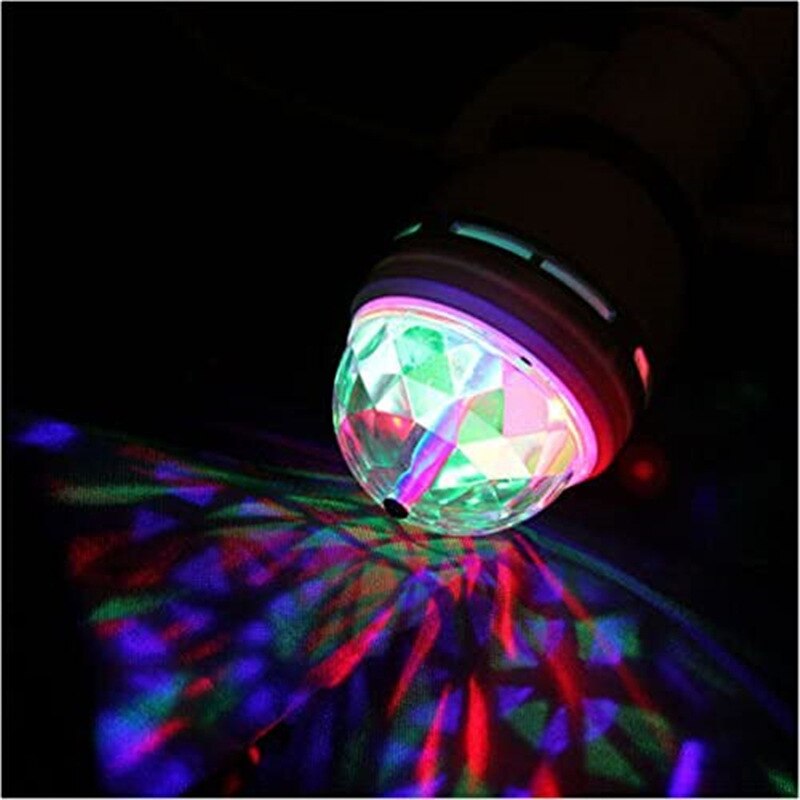 E27 B22 3W Rotatif Stage Light DJ Disco Cristal LED Boule Lampe Strobe Ampoule Multi Changeant Couleur LED Lumière pour Anniversaire Fête Bar