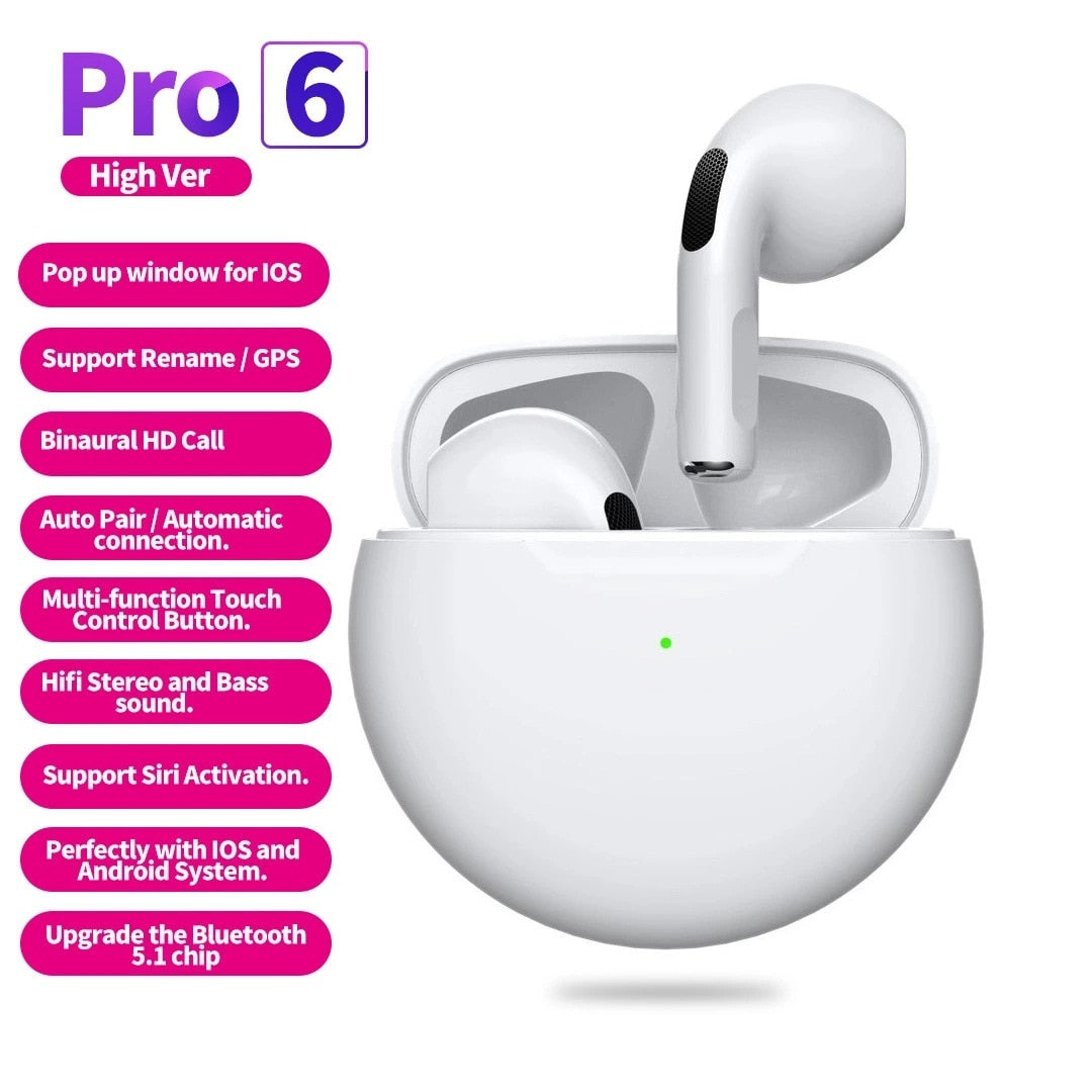 PRO6 Wireless Bluetooth Headset Binaural