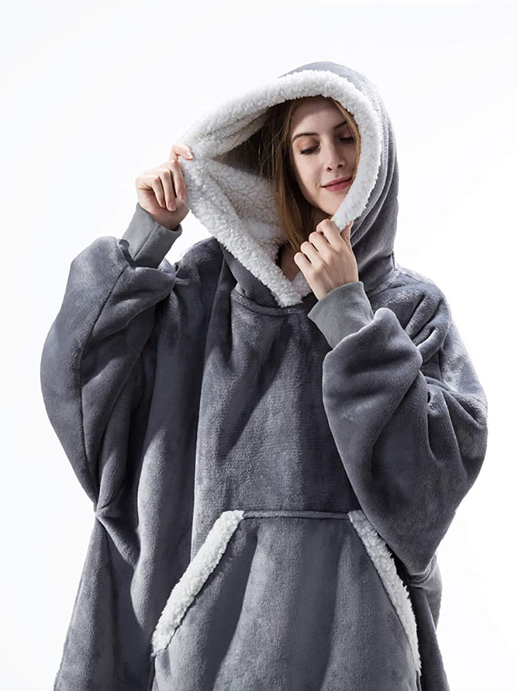 Wearable TV Hoodie Blanket