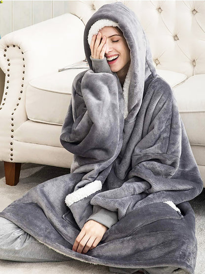 Wearable TV Hoodie Blanket