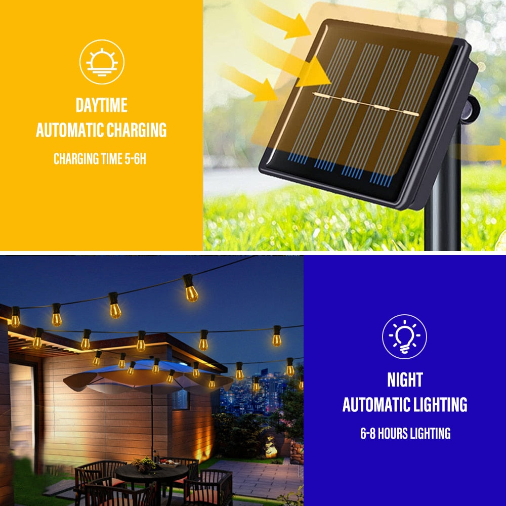 LED Solar String Lights IP65