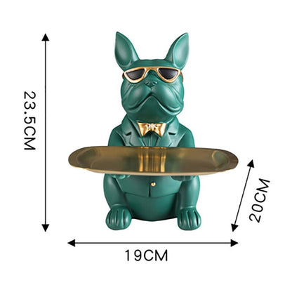 Bulldog sculpture tray