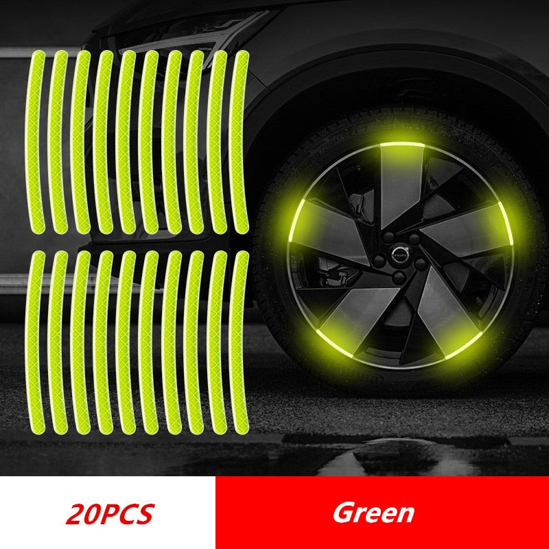 Wheel Hub Reflective Stripes