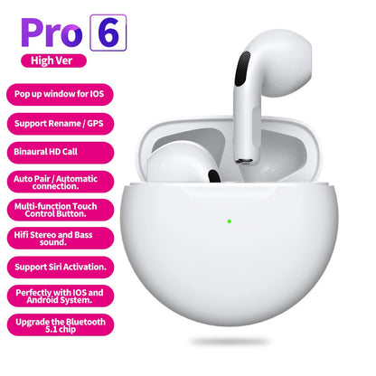 PRO6 Wireless Bluetooth Headset Binaural