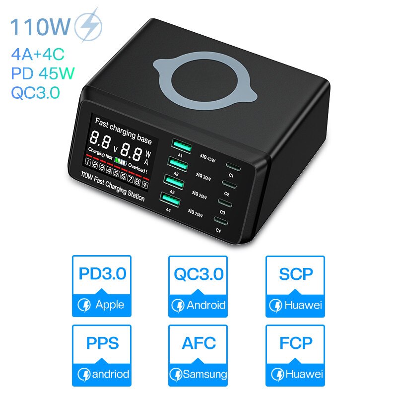 Merlin 110W 8 Ports USB Charger