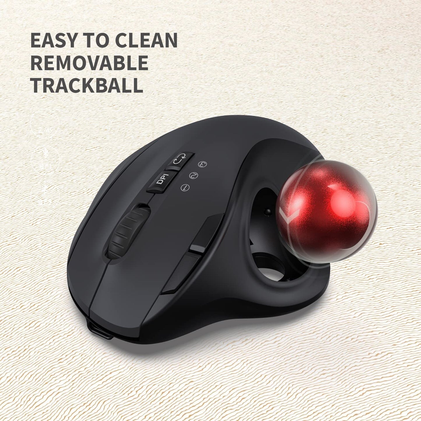 2.4G+Bluetooth Trackball Mouse