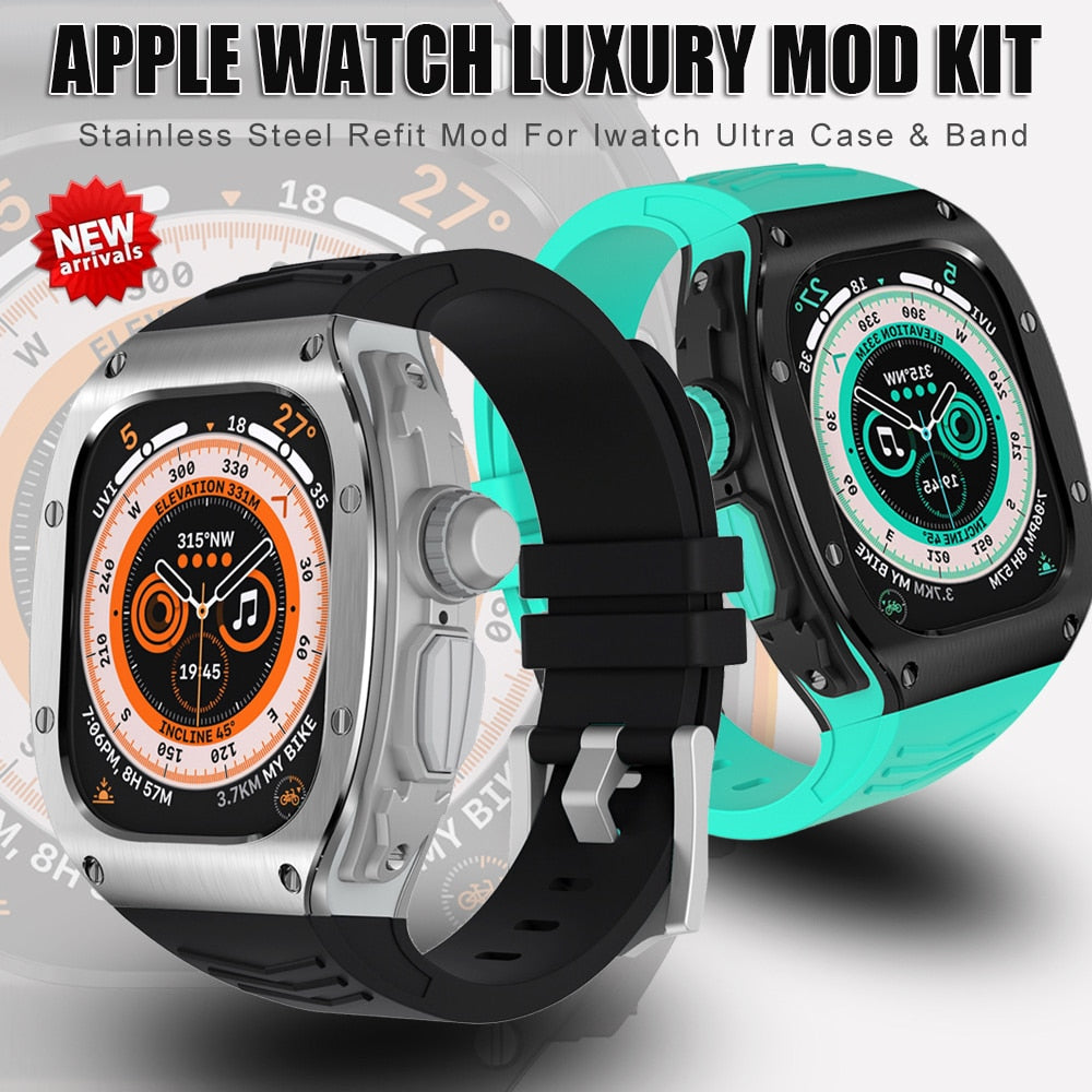 Stainless Steel Case Modification Kit for Apple Watch