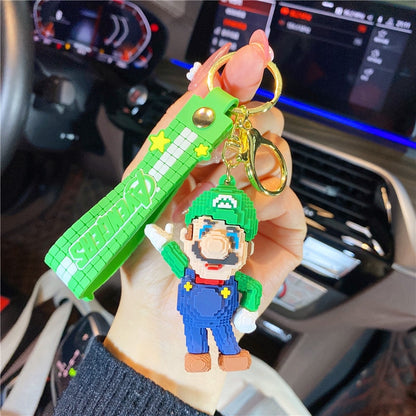 Mario Action Cute Keychain