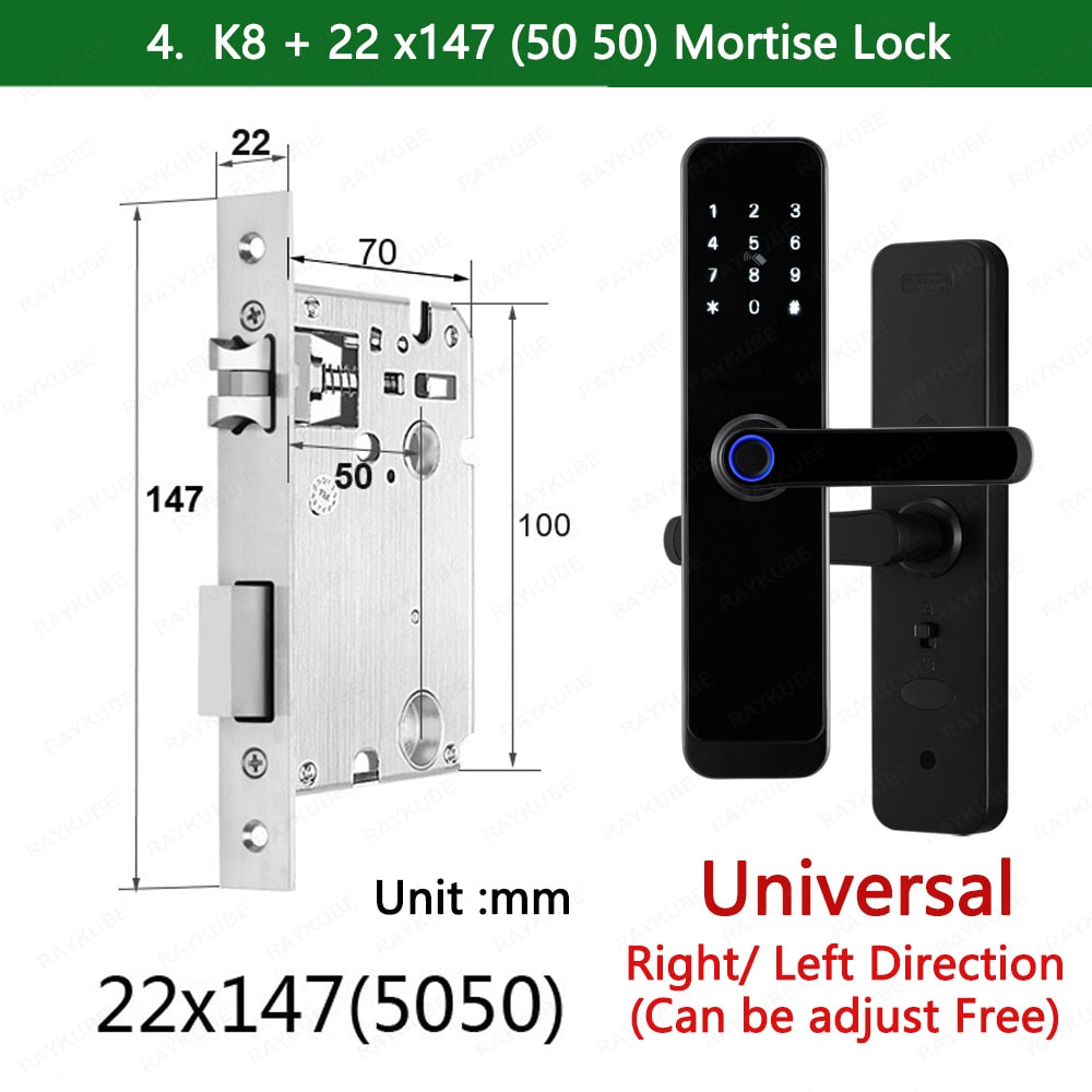 K8 Tuya Wifi Smart Door Lock