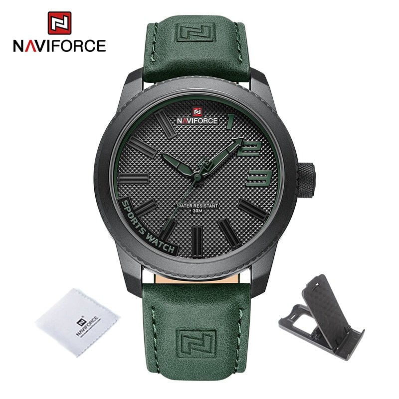 Shockproof Waterproof Leather Watch Men 