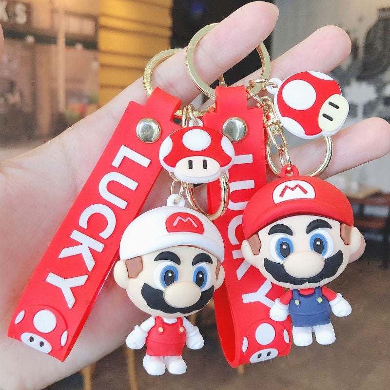 Mario Action Cute Keychain