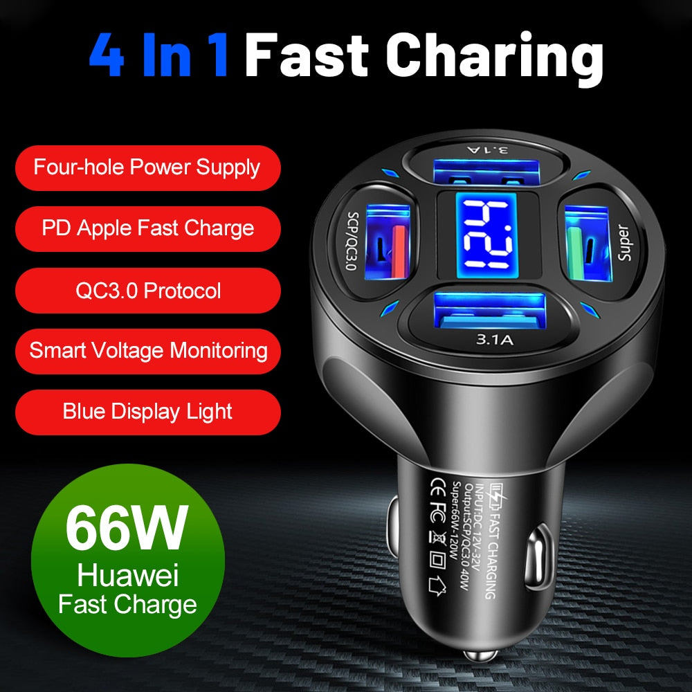 3 Ports USB Car Charger 