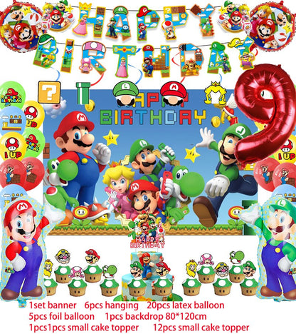 Super Mario Birthday Party Decoration