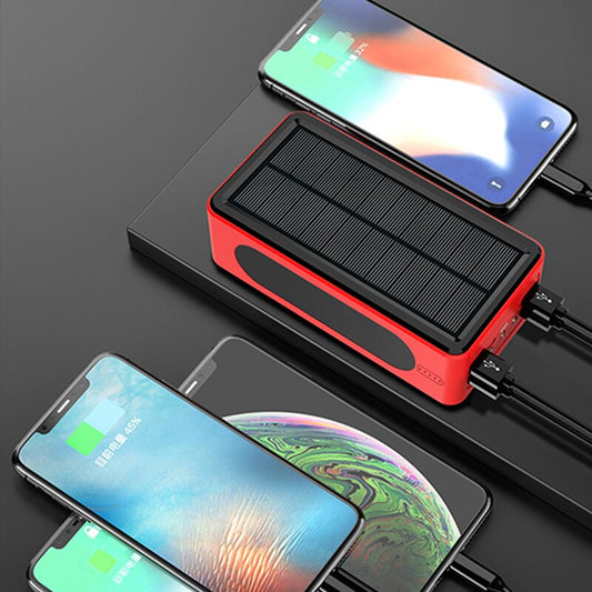 99000 mAh Qi Solar Wireless Charging Power Bank Tragbares Outdoor-Schnellladen mit Digitalanzeige LED-Licht für Xiaomi Iphone