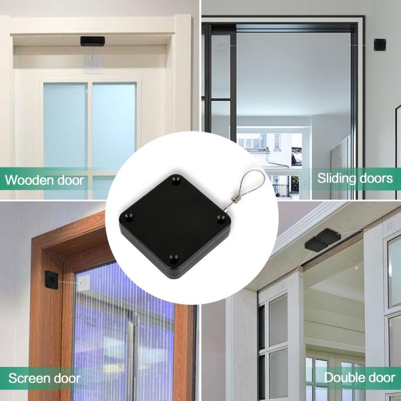 Automatic Sensor Door Closer Punch-free Adjustable Surface Door Stopper Automatically Close Door Bracket Closer Home Improvement