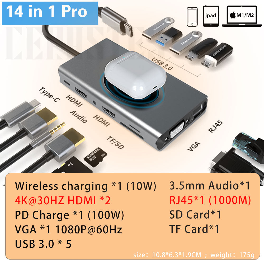 USB C HUB Docking Station 