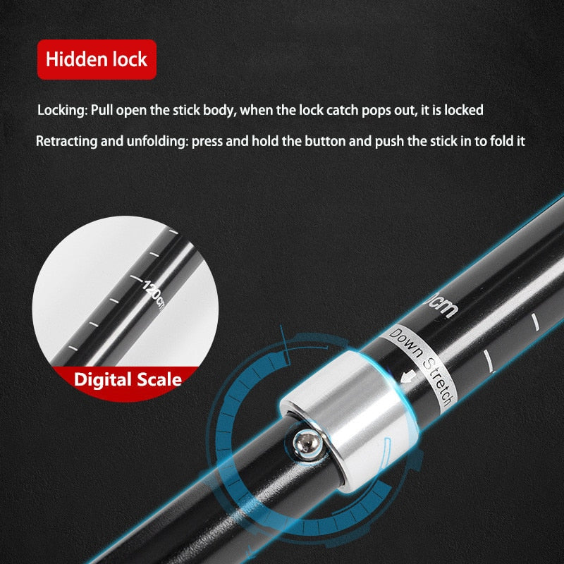 Ultralight Folding Multifunction Trekking Pole