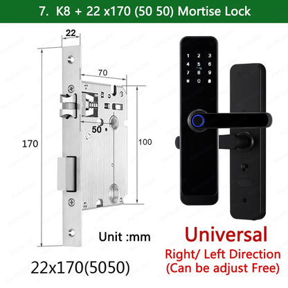 K8 Tuya Wifi Smart Door Lock