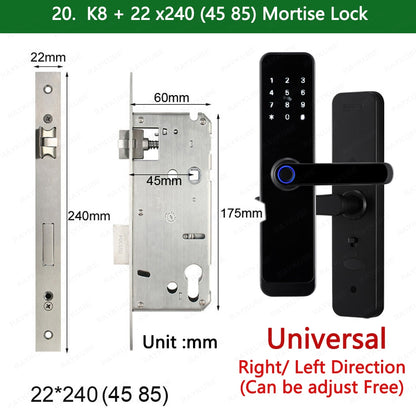 K8 Tuya Wifi Smart Door Lock