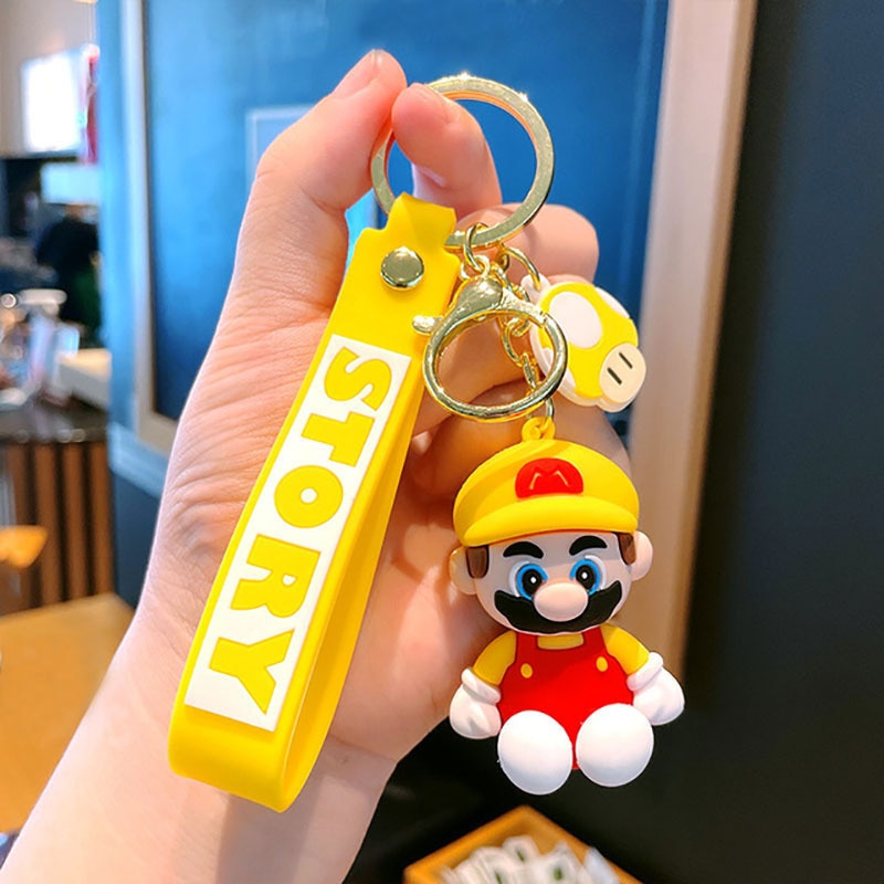 Mario Action Cute Keychain