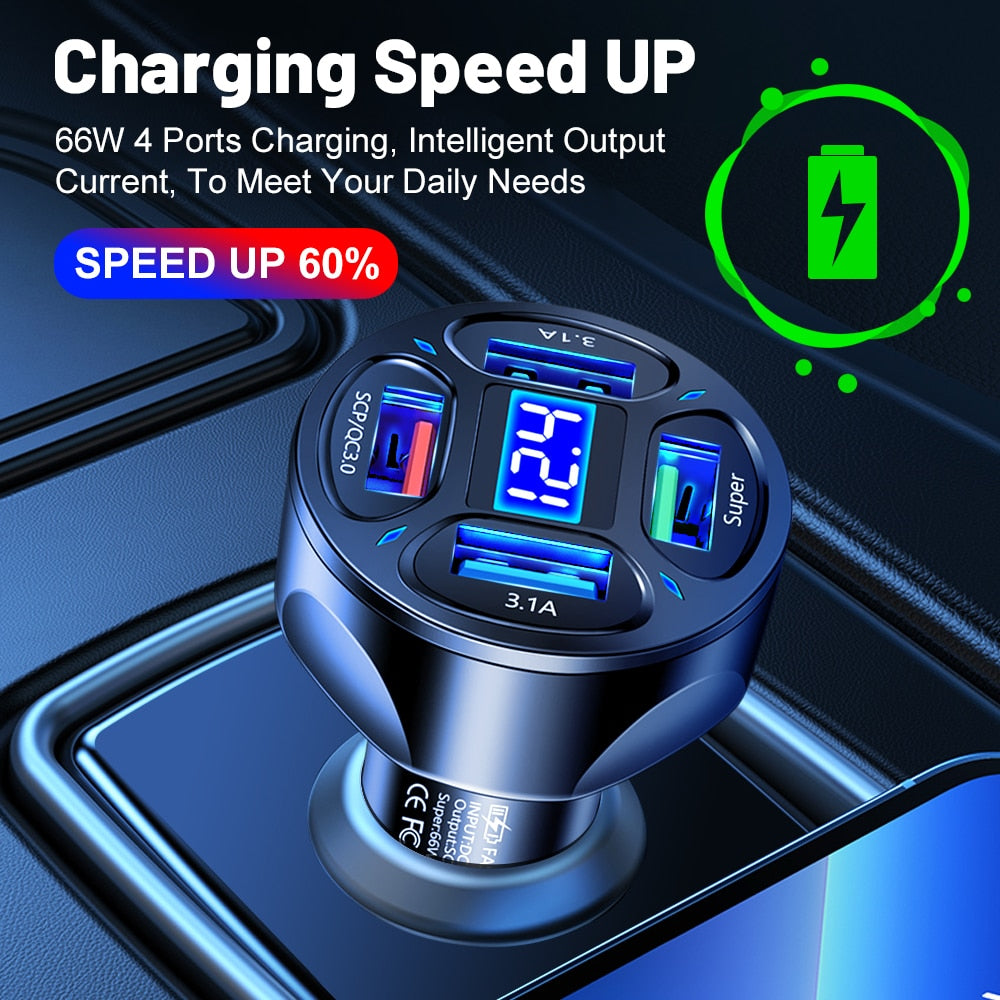 3 Ports USB Car Charger 