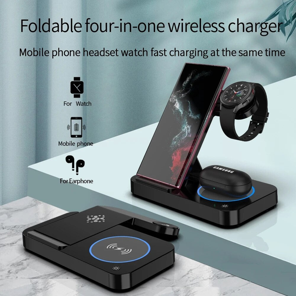 15W 4 in 1 Foldable Wireless Charging Station