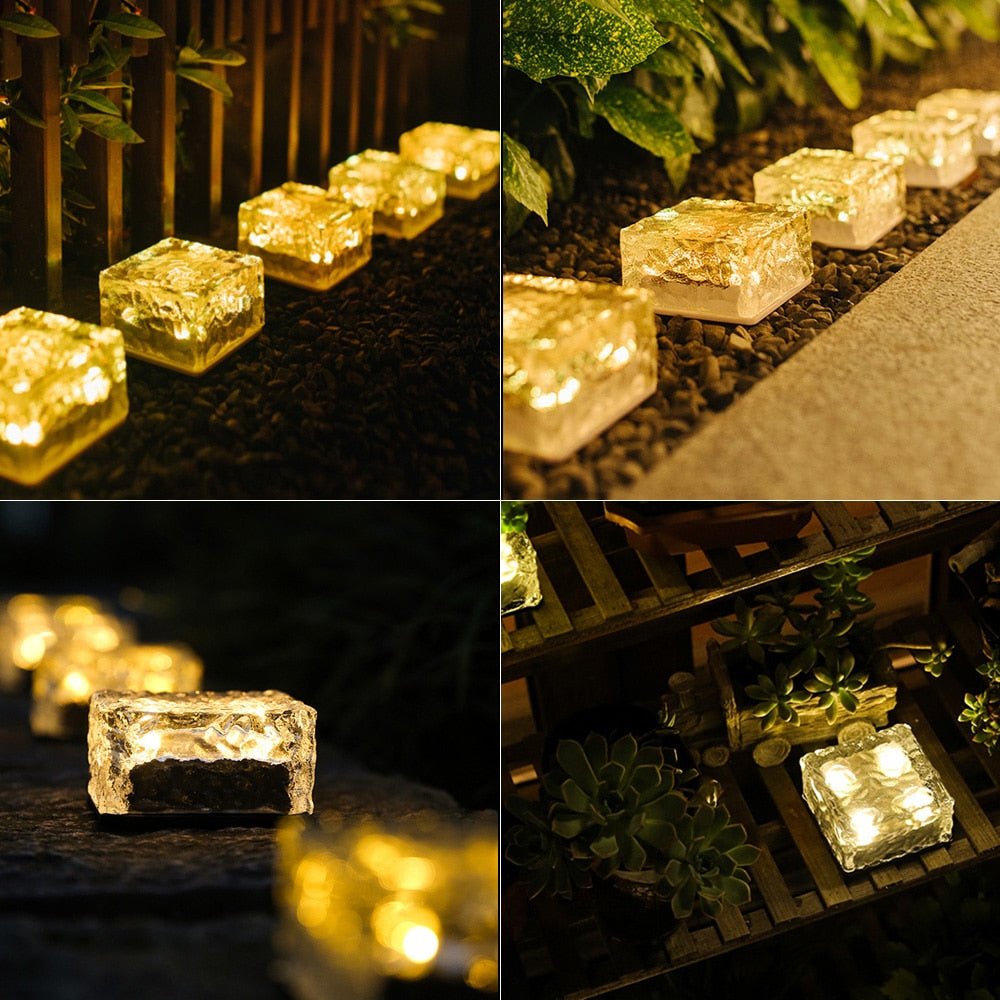 Solar Led Ice Cube Brick Lights