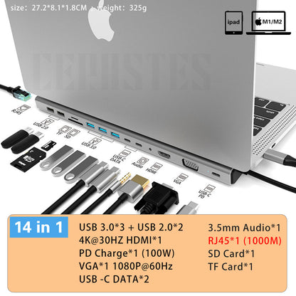 USB C HUB Docking Station 