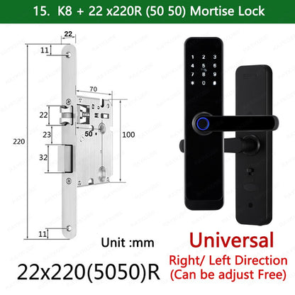 K8 Tuya Wifi Smart Door Lock