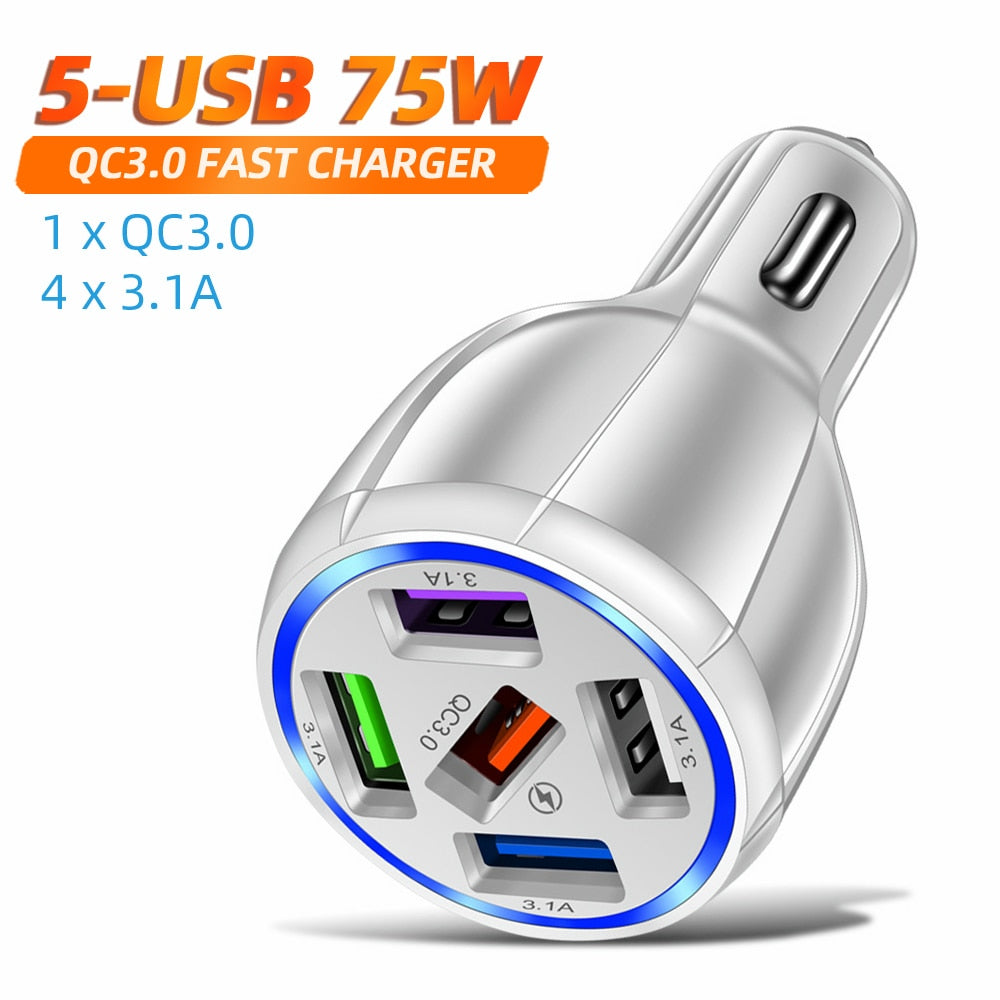 3 Ports USB Car Charger 