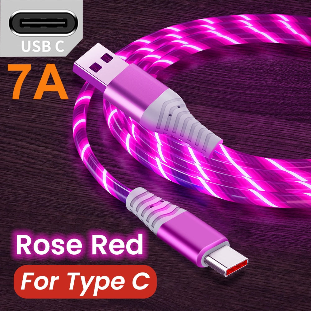7A 100W Flow Luminous USB Type C Cable p4a