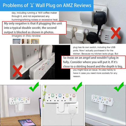 Multi Plug Extension Socket with USB Ports