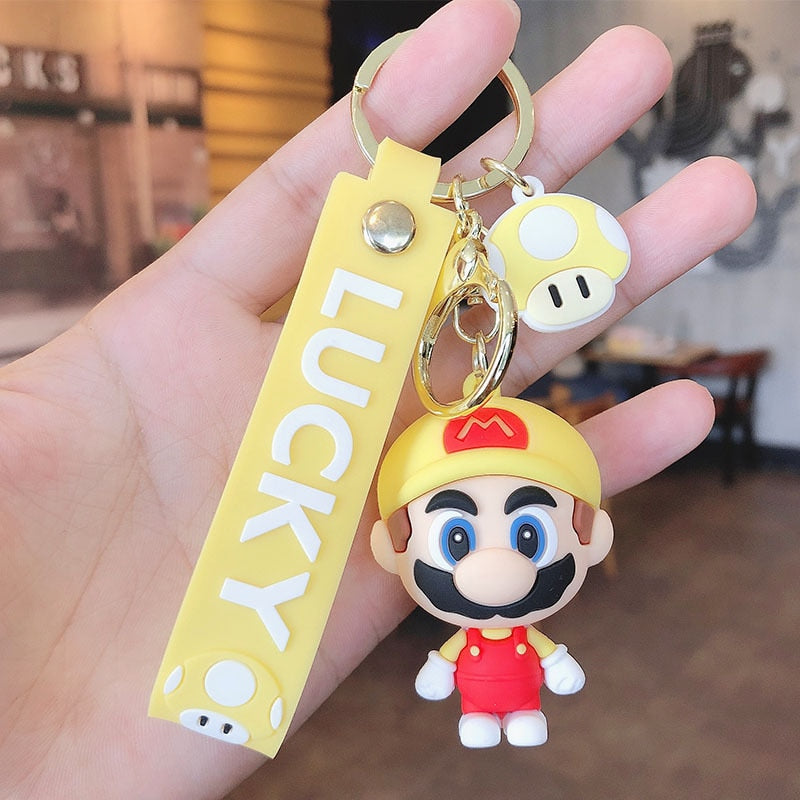 Mario Action Cute Keychain