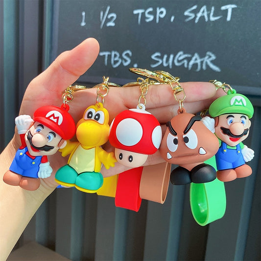 Mario Action Cute Keychain