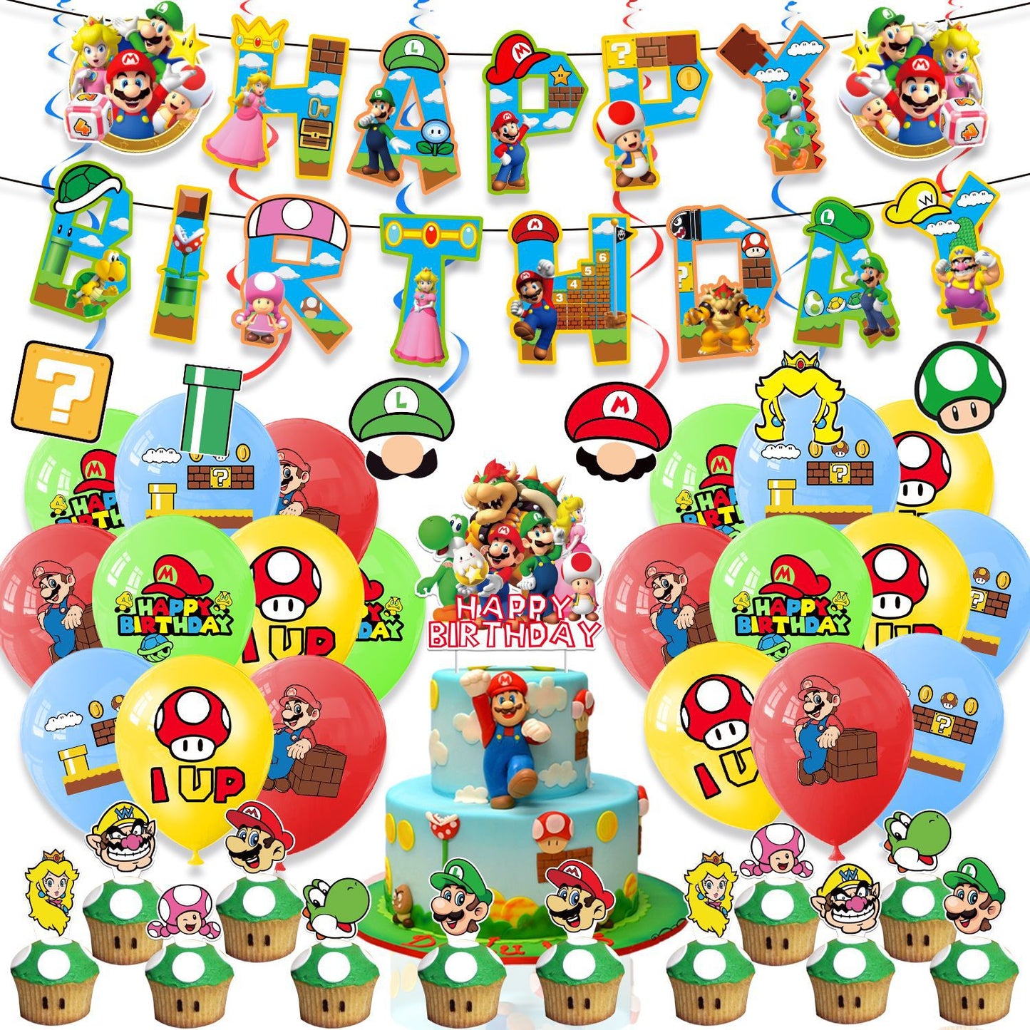 Super Mario Birthday Party Decoration