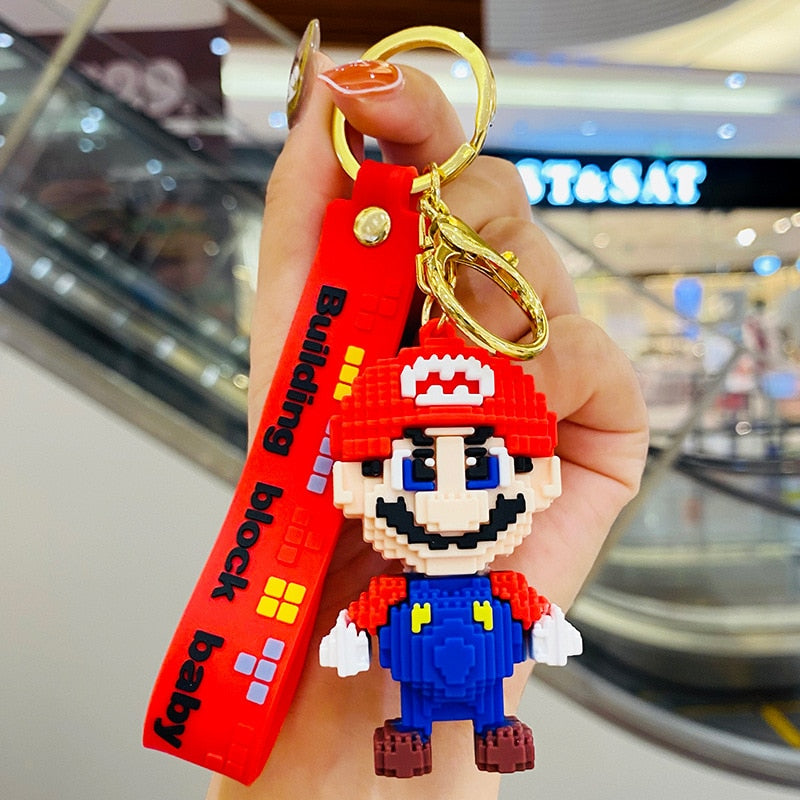 Mario Action Cute Keychain