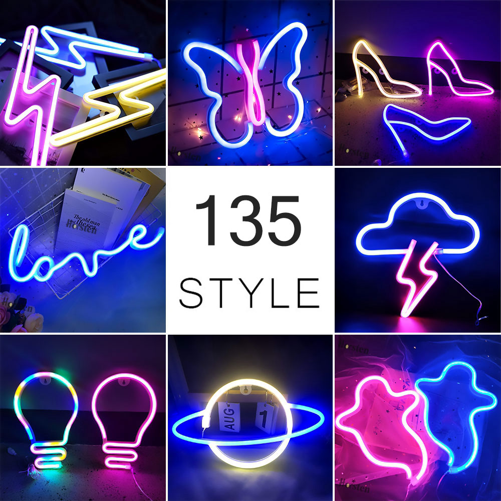 Wholesale Neon Signs Night Lamp Neon Led Night Lights for Kids Room Wall Children Bedroom Party Wedding Decoration Neon Lamp