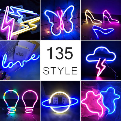 Wholesale Neon Signs Night Lamp Neon Led Night Lights for Kids Room Wall Children Bedroom Party Wedding Decoration Neon Lamp